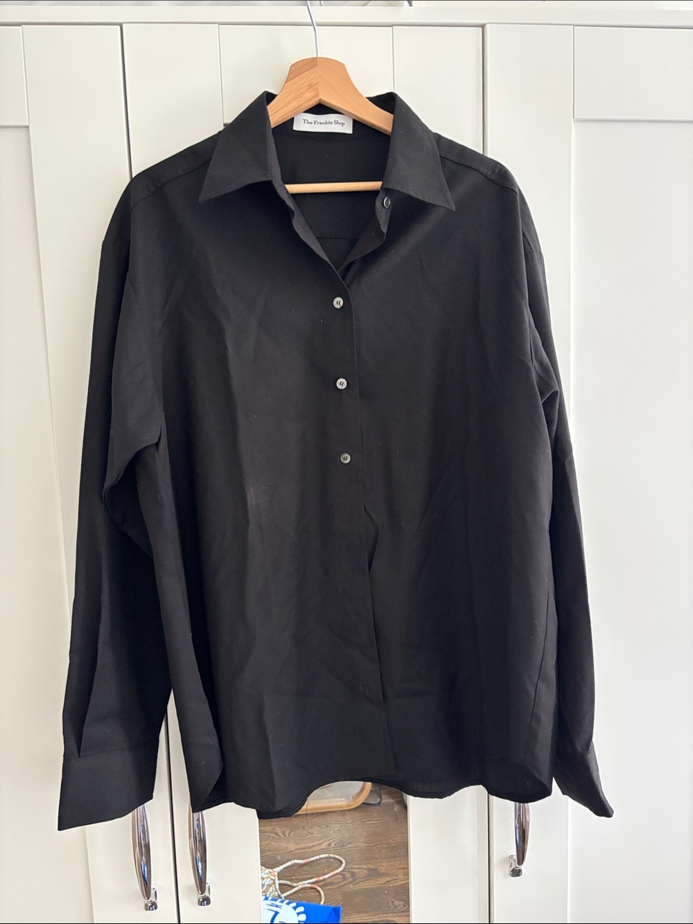 The Frankie Shop Black Button-Down Shirt